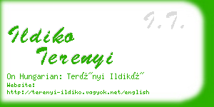 ildiko terenyi business card